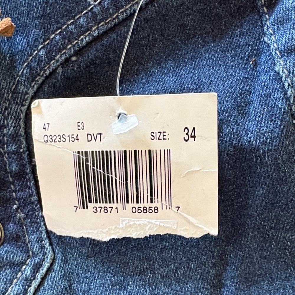 Guess Women’s Dark Wash Lace-Up Front Jeans Pull Up Stretch Denim BNWT 34 - Picture 8 of 13